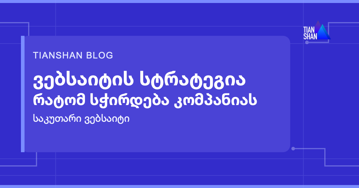 ვებსაიტის სტრატეგიის ბლოგის გარეკანი